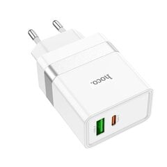 Сетевая зарядка Hoco N21 USB-A/Type-C PD30W+QC3.0 белая цена и информация | Зарядные устройства для телефонов | hansapost.ee