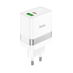 Сетевая зарядка Hoco N21 USB-A/Type-C PD30W+QC3.0 белая цена и информация | Зарядные устройства для телефонов | hansapost.ee