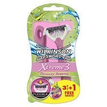 Одноразовые бритвы для женщин Wilkinson Xtreme3 Beauty Sensitive 4 шт. цена и информация | Средства для бритья и косметика | hansapost.ee