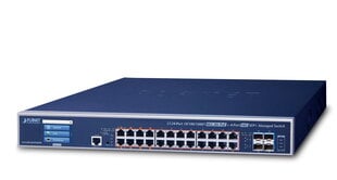 PLANET GS-5220-24UPL4XVR network switch Managed L3 Gigabit Ethernet (10/100/1000) Power over Ethernet (PoE) 1.25U Blue hind ja info | Võrgulülitid | hansapost.ee