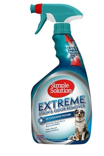 Koera lõhna- ja plekieemaldaja Simple Solution Extreme, 945 ml hind ja info | Hooldus/grooming | hansapost.ee