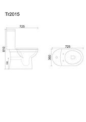 WC-pott Vento Lagon, tahavooluga 3/6l, PP Soft Close hind ja info | WС-potid | hansapost.ee