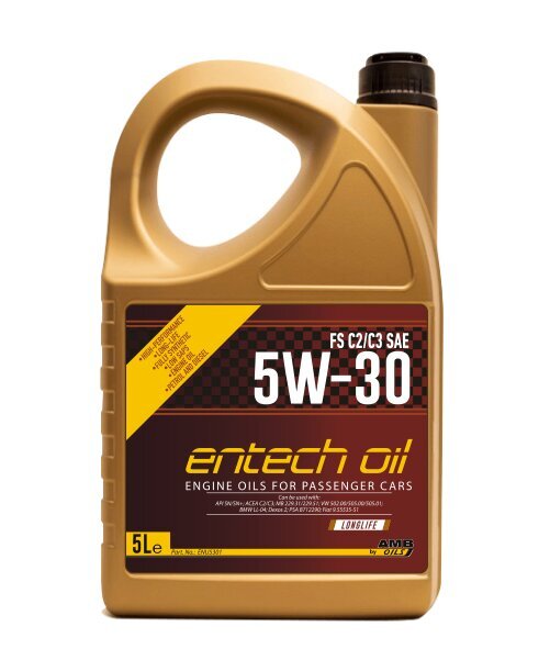 Mootoriõli Entech Oil 5w30 FS C2/C3, 5L цена и информация | Mootoriõlid | hansapost.ee