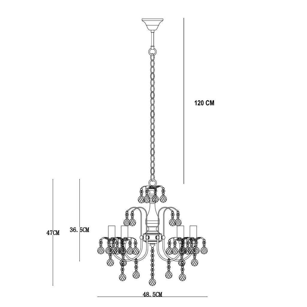 Rippvalgusti G.LUX GS-9380-5. цена и информация | Rippvalgustid | hansapost.ee