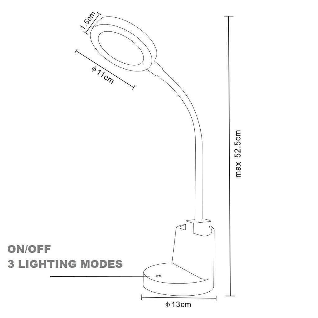 LED laualamp G.LUX GD-UNO-T must цена и информация | Laualambid | hansapost.ee