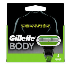 Raseerija otsikud Gillette Body, 4 tk hind ja info | Raseerimisvahendid | hansapost.ee