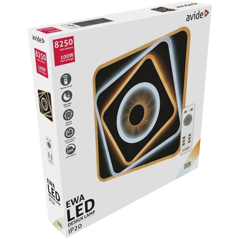 Led Laevalgusti Avide Ewa 100 W, puldiga цена и информация | Laelambid | hansapost.ee