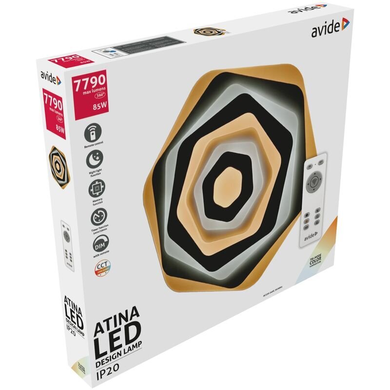 LED-laevalgusti Avide Atina 85W puldiga цена и информация | Laelambid | hansapost.ee