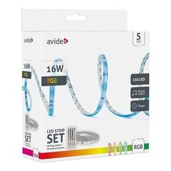 LED riba Avide 16W RGB 5m Muusikajuht, puldiga, IP65 hind ja info | Avide Elektriseadmed | hansapost.ee