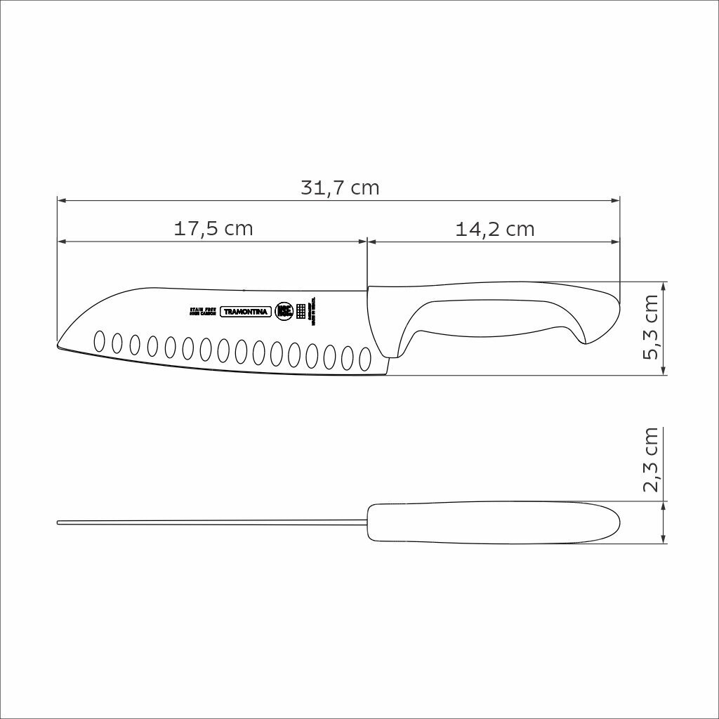 Kokanuga Tramontina Professional 7" hind ja info | Kööginoad ja teritajad | hansapost.ee