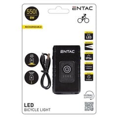 Аккумуляторный велосипедный фонарь Entac 8W USB 550Lm цена и информация | Велосипедные фонари, отражатели | hansapost.ee