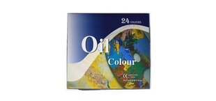 Õlikomplekt "OIL COLOUR" 24x12 мл." 24x12 ml, Pappkarbis hind ja info | Kunstitarbed, voolimise tarvikud | hansapost.ee