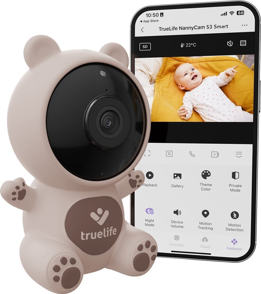 Beebimonitor TrueLife NannyCam S3 Smart hind ja info | Beebimonitorid | hansapost.ee