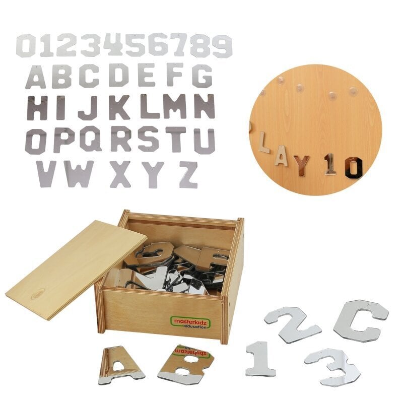 Masterkidz Double-sided acrylic mirrors letters numbers alphabet hind ja info | Arendavad laste mänguasjad | hansapost.ee