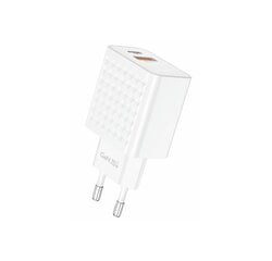 Foneng Wall charger EU42 GaN - USB + Type C - PD 20W 3A with Type C to Type C cable white цена и информация | Зарядные устройства для телефонов | hansapost.ee