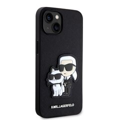 Karl Lagerfeld PU Saffiano Karl and Choupette NFT Case for iPhone 13 Black цена и информация | Чехлы для телефонов | hansapost.ee