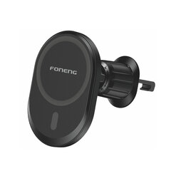 Foneng Car holder CP105 magnetic with induction charging to air vent black цена и информация | Держатели для телефонов | hansapost.ee