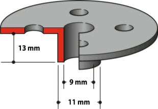 Копировальное кольцо Makita 164775-6 9x11x13 мм 3612C, 3620, RP0900, RP2300FC цена и информация | Дрели и шуруповёрты | hansapost.ee