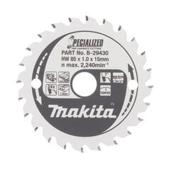 T.C.T saeketas 85X1X15mm 7° T24 B-29430 Makita hind ja info | Käsitööriistad | hansapost.ee