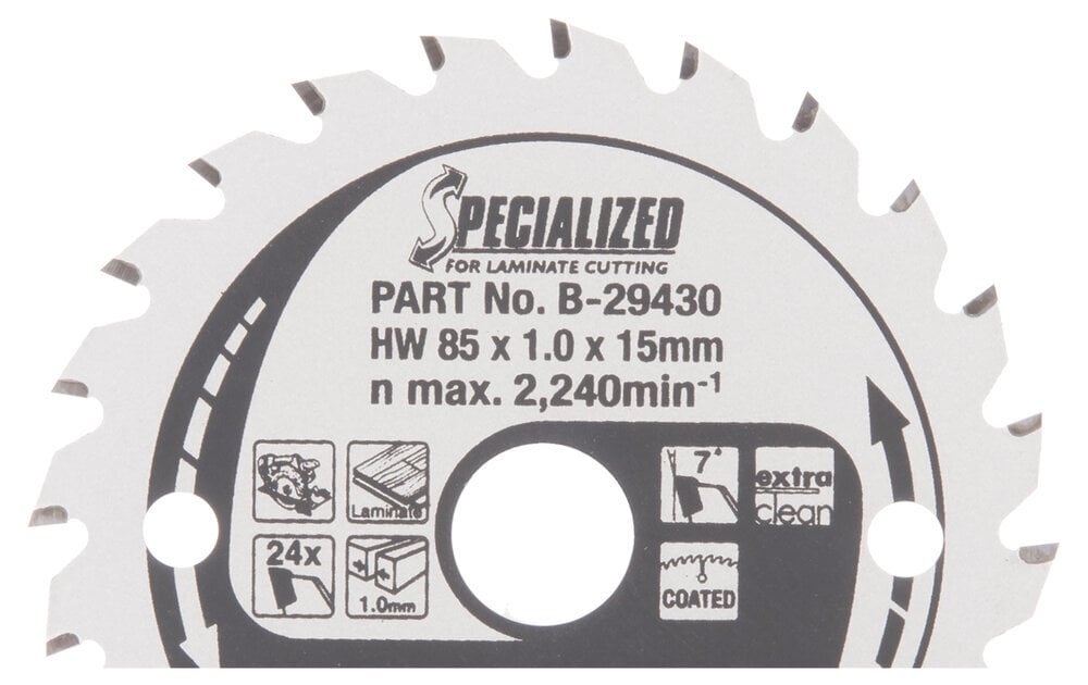 T.C.T saeketas 85X1X15mm 7° T24 B-29430 Makita цена и информация | Käsitööriistad | hansapost.ee