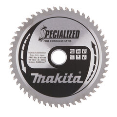 Пильный специализированный диск Makita B-47189 TCT, 150х1.6х20 мм, 0° T52  цена и информация | Ручной инструмент, 18 В 125 мм бесщеточная угловая шлифовальная машина для Makita Cordless, замена литий-ионного аккумулятора | hansapost.ee