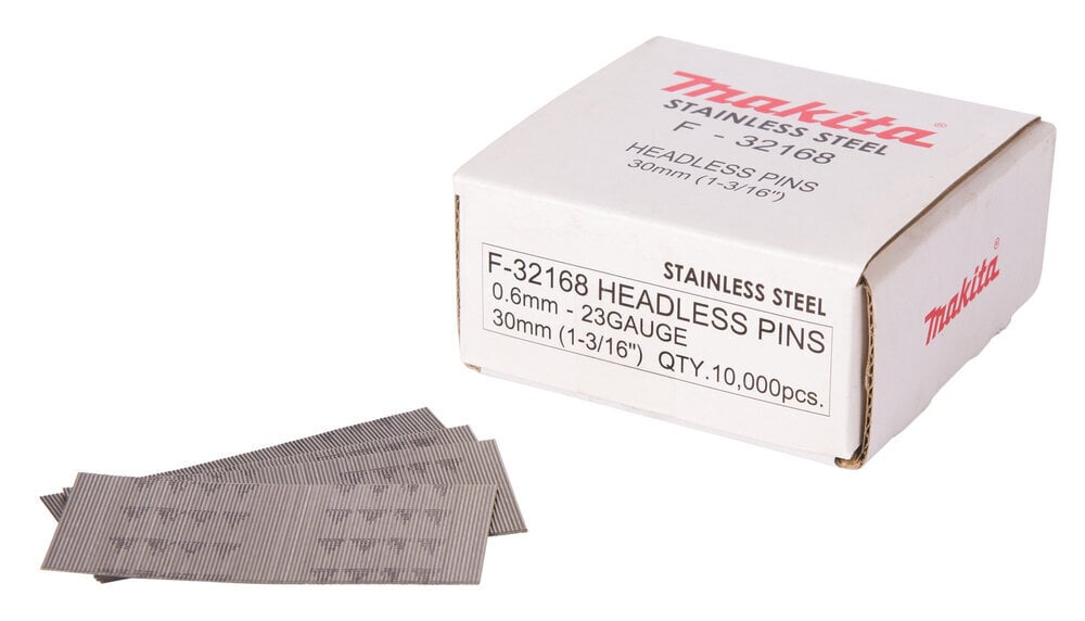 Pin naelad 0,6x30mm, 23ga, RST, 10.000 tk. F-32168 Makita hind ja info | Käsitööriistad | hansapost.ee