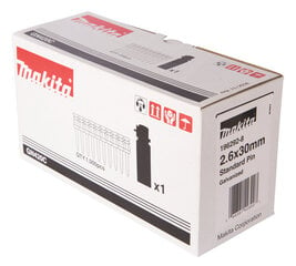 Bet. Pin naelad standard 2,6 x 30 mm 1000 tk + gaas 196292-8 Makita price and information | Kinnitusvahendid | hansapost.ee