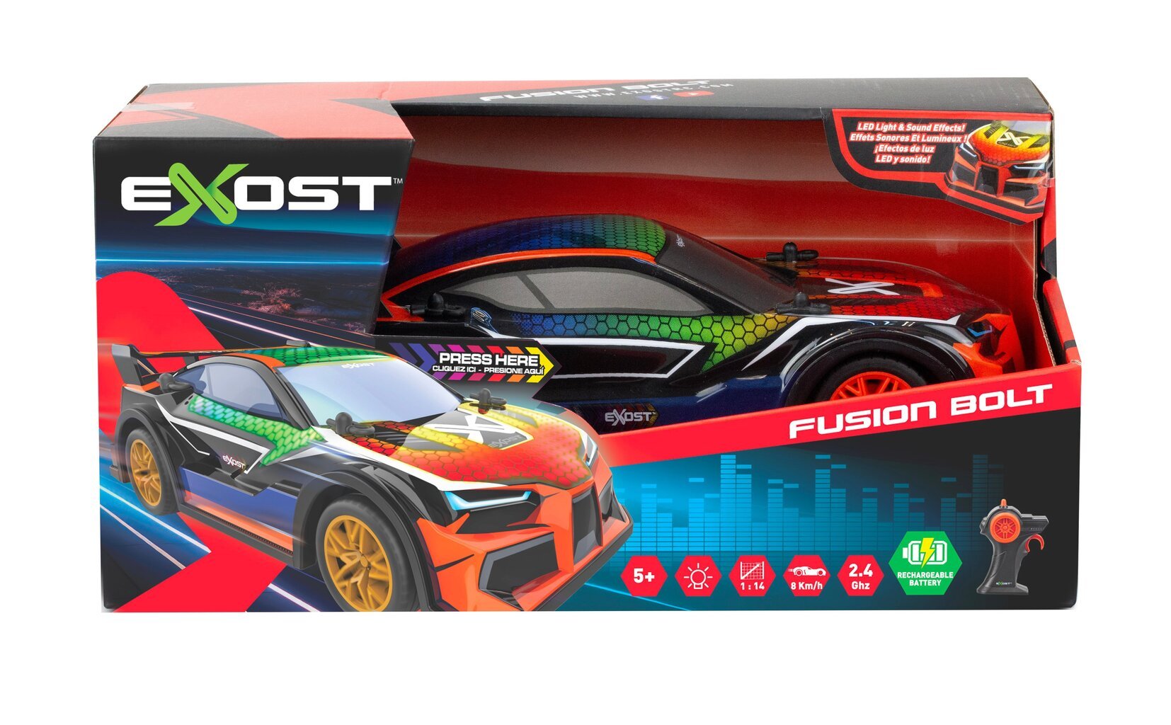 Exost raadioteel juhitav auto Fusion Bolt, skaala 1:14 price and information | Mänguasjad poistele | hansapost.ee