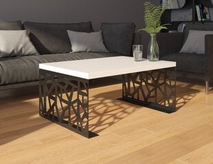 Kohvilaud Semanier, valge/must цена и информация | ADRK Furniture Мебель и домашний интерьер | hansapost.ee