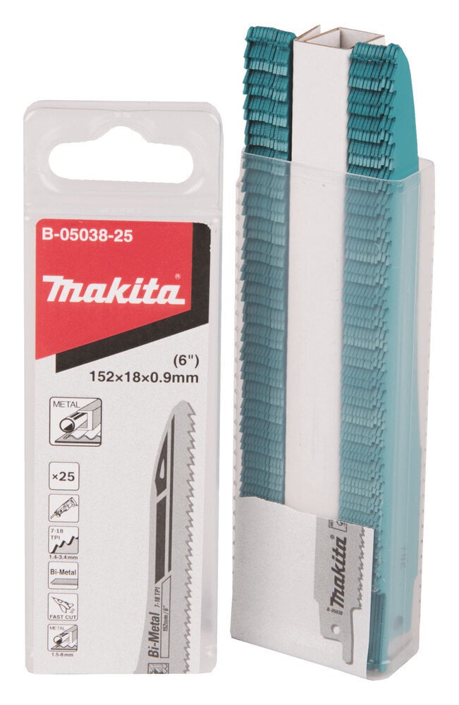 Universaalne saetera BiM 152 x 0,9 mm (7-18Tpi), 25 tk, MET B-05038-25 Makita hind ja info | Käsitööriistad | hansapost.ee