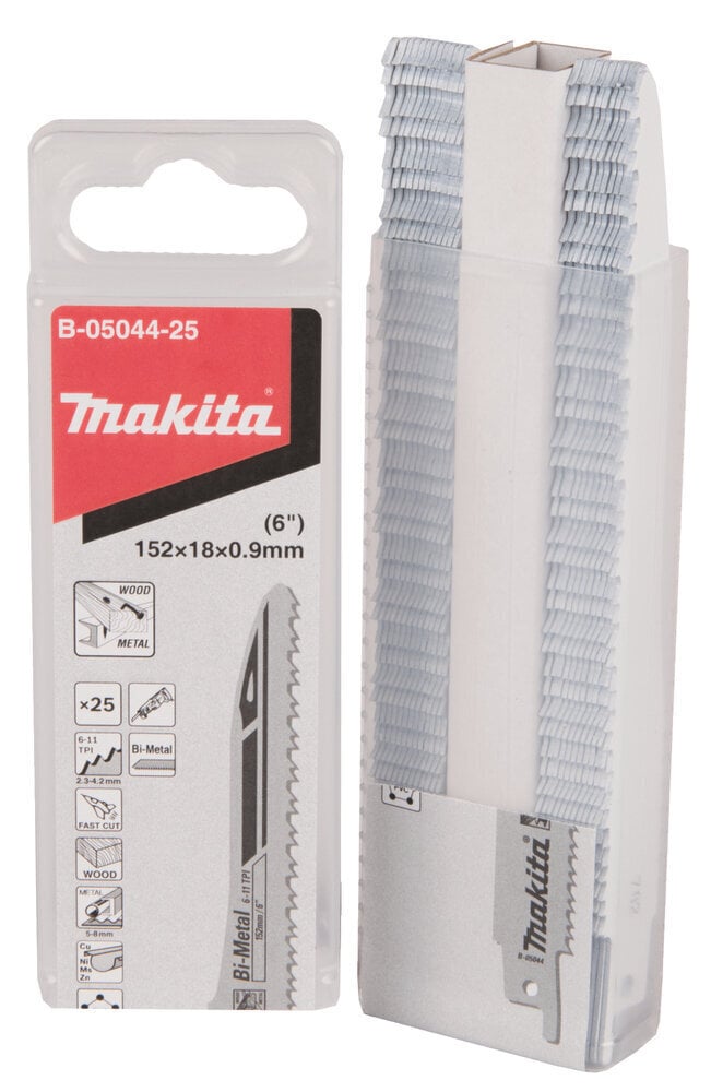 Universaalne saetera BiM 152 x 0,9 mm (6-11tpi), 25 tk B-05044-25 Makita hind ja info | Käsitööriistad | hansapost.ee