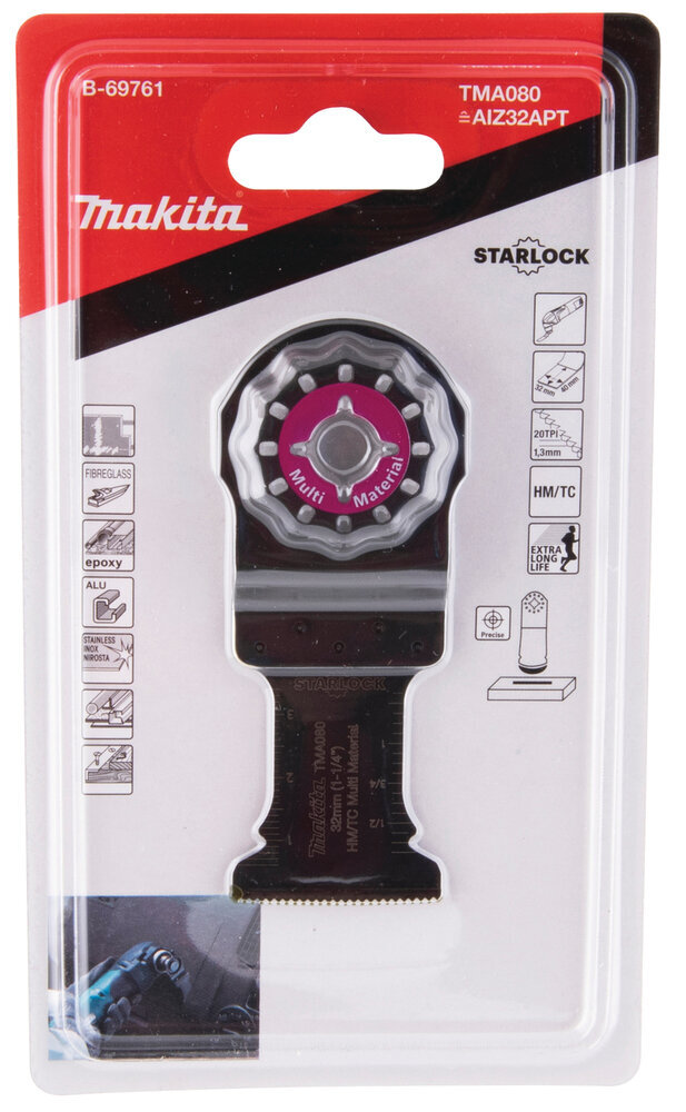 MULTITOOL ristilõikamise saetera32 TMA080, TC/HM, STARLOCK B-69761 Makita цена и информация | Käsitööriistad | hansapost.ee