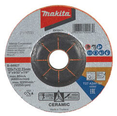 Lihvketas 125 x 7,2 A24P-BF Ceramic B-66927 Makita hind ja info | Lihvmasinad | hansapost.ee