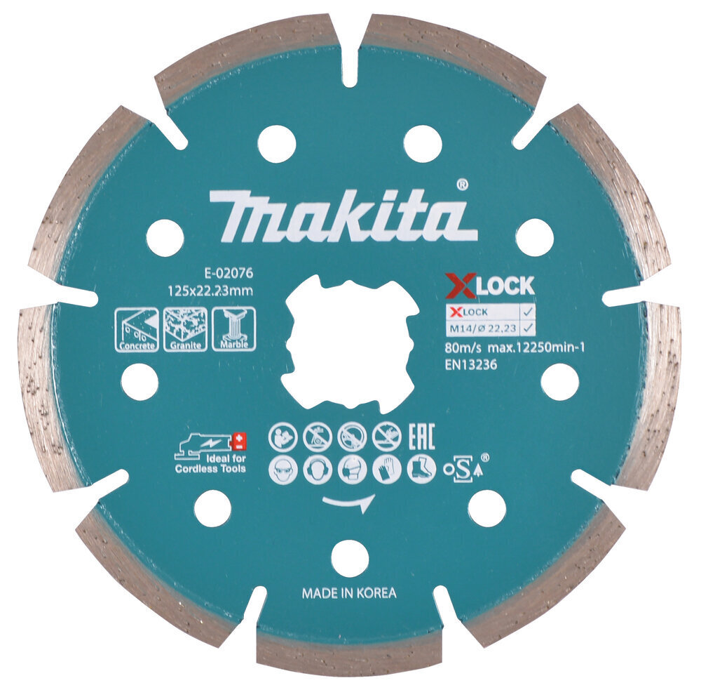 TEEMANTKETAS 125mm SEGMENT./ KUIV X-LOCK E-02076 Makita цена и информация | Käsitööriistad | hansapost.ee