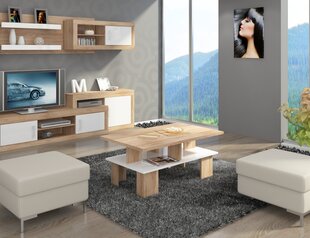 Кофейный столик Supra II, дуб/белого цвета цена и информация | Meblocross Мебель и домашний интерьер | hansapost.ee