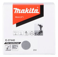 Диски E-07440 Fibro 50 мм, Z60, 25 шт., Makita цена и информация | Шлифовальные машины | hansapost.ee