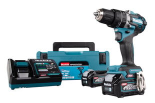 Аккумуляторная ударная дрель-винтоверт Makita XGT® HP002GD201  цена и информация | Ручной инструмент, 18 В 125 мм бесщеточная угловая шлифовальная машина для Makita Cordless, замена литий-ионного аккумулятора | hansapost.ee