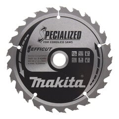 Saeketas Makita Efficut 165x20x1,4 mm 25T - 2 tk цена и информация | Ручной инструмент, 18 В 125 мм бесщеточная угловая шлифовальная машина для Makita Cordless, замена литий-ионного аккумулятора | hansapost.ee