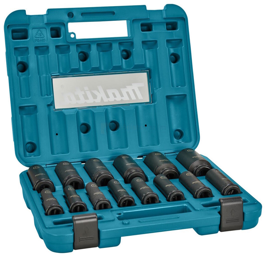 Löökpadrunite komplekt Makita IMPACT BLACK 1/2" 81,5 mm, 14-osaline цена и информация | Käsitööriistad | hansapost.ee