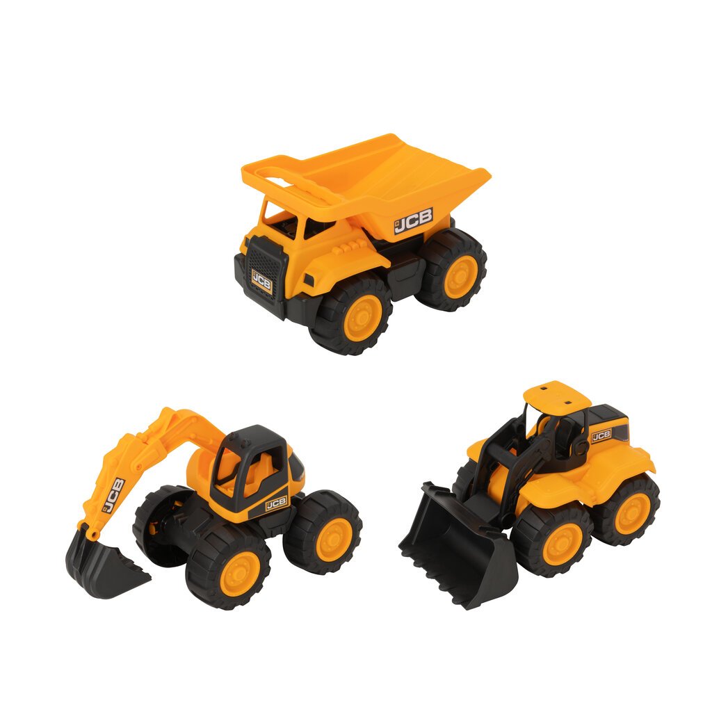 Teamsterz JCB Veokite komplekt, 3 tk hind ja info | Mänguasjad poistele | hansapost.ee