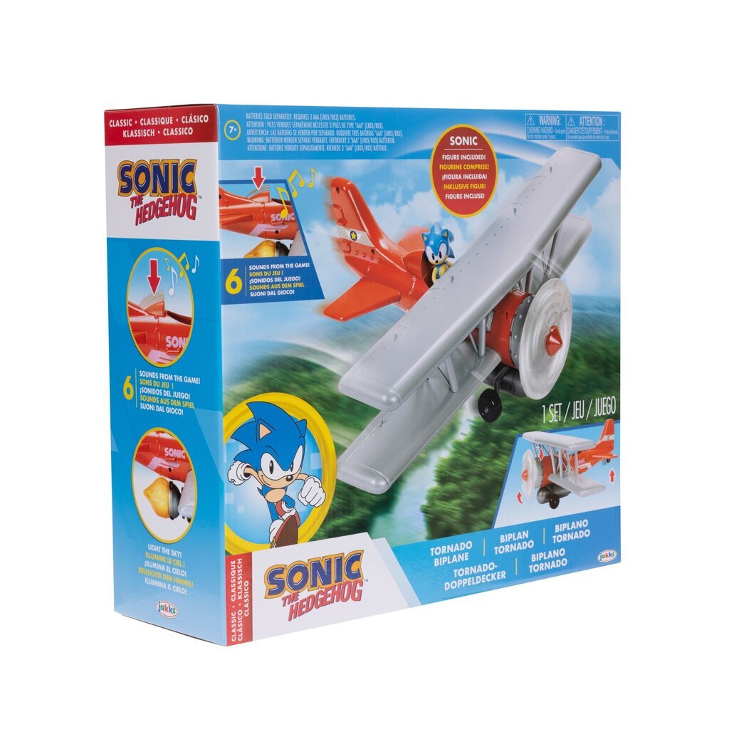 Sonic lennuk Tornado Biplane Sonic figuuriga цена и информация | Mänguasjad poistele | hansapost.ee