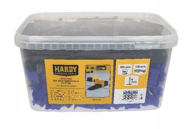 Hardy plaatide tasandussüsteem | klambrid 1,0 mm, 300 tk + kiilud, 100 tk цена и информация | Käsitööriistad | hansapost.ee