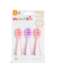 Beebide lusikad Munchkin Gentle Dip, Pink/Purple, 4+ kuud, 3 tk hind ja info | Laste taldrikud, kausid ja söögiriistad | hansapost.ee