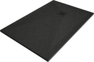 Прямоугольный душевой поддон Mexen Stone+ с сифоном, 90 x 70 см, Black+Black цена и информация | Стойки для душа | hansapost.ee