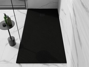 Прямоугольный душевой поддон Mexen Stone+ с сифоном, 180 x 70 см, Black+Black цена и информация | Стойки для душа | hansapost.ee