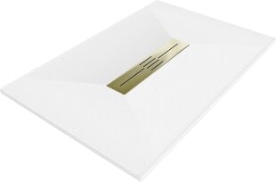 Прямоугольный душевой поддон Mexen Toro SMC с сифоном, 100 x 70 см, White+Gold цена и информация | Стойки для душа | hansapost.ee