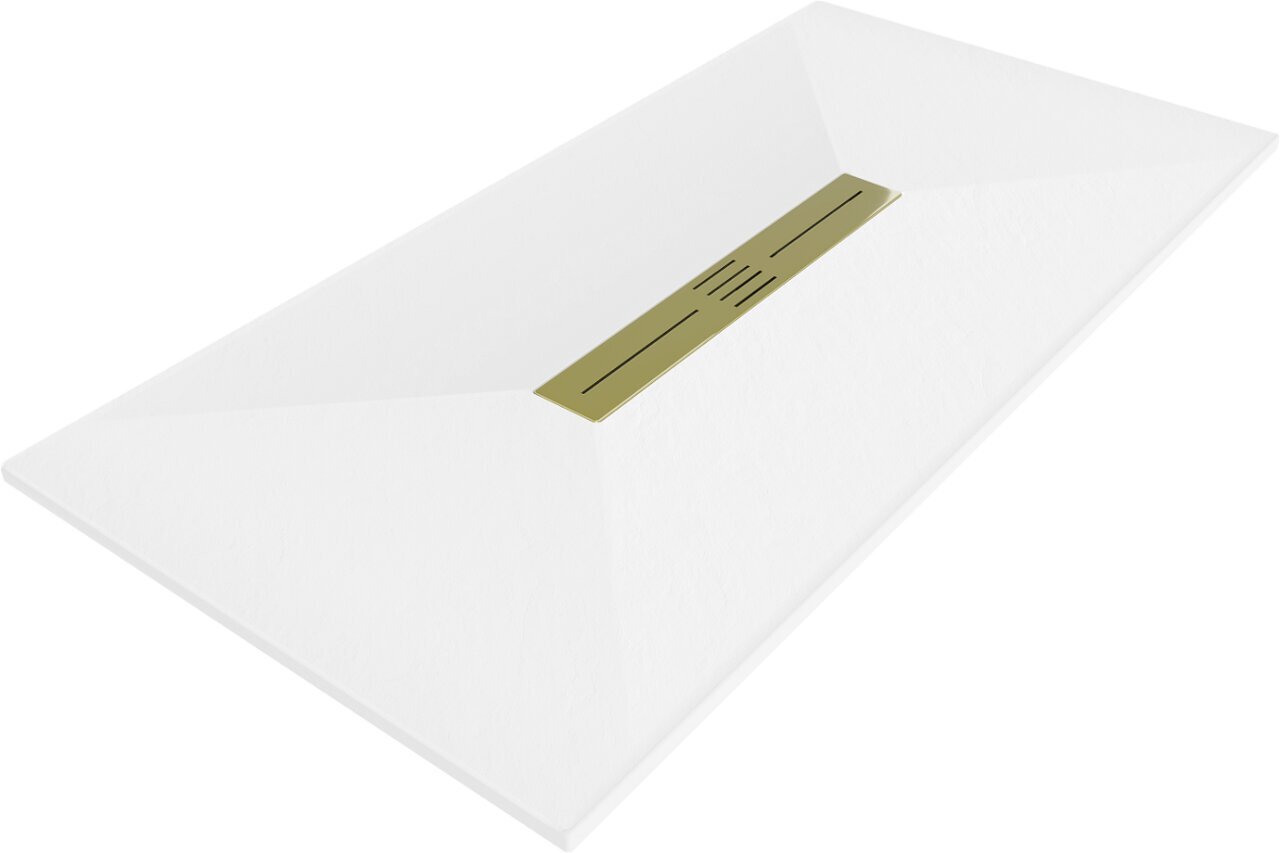 Ristkülikukujuline dušialus Mexen Toro SMC koos sifooniga, 160 x 70 cm, White+Gold цена и информация | Dušialused | hansapost.ee