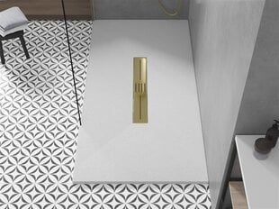 Ristkülikukujuline dušialus Mexen Toro SMC koos sifooniga, 170 x 70 cm, White+Gold price and information | Shower trays | hansapost.ee