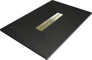 Прямоугольный душевой поддон Mexen Toro SMC с сифоном, 100 x 70 см, Black+Gold цена и информация | Стойки для душа | hansapost.ee