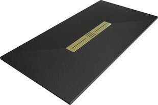 Ristkülikukujuline dušialus Mexen Toro SMC koos sifooniga, 170 x 70 cm, Black+Gold price and information | Shower trays | hansapost.ee